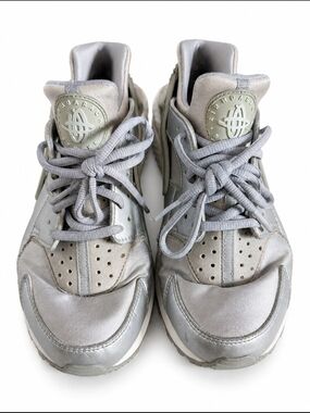 Nike Huarache Silver and Light Gray Sneakers